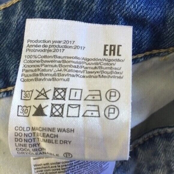 Vero Moda Jeans 28 x 32 Womens Low Rise Distressed Tapered Y2K - Picture 6 of 6